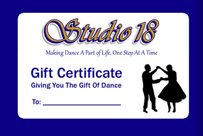 Studio 18 Gift Certificate